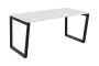 SEK-V - 16 stůl kancelářský, kovová podnož černá, deska 25 mm, široký 1600 mm, bílá